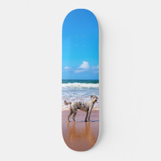 Aangepaste foto maak je eigen ontwerp - Ik hou van Skateboard (Voorkant)