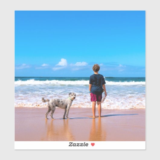 Aangepaste foto maak je eigen ontwerp - Ik hou van Sticker (Vel)