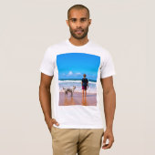 Aangepaste foto maak je eigen ontwerp - Ik hou van T-shirt (Voorkant volledig)