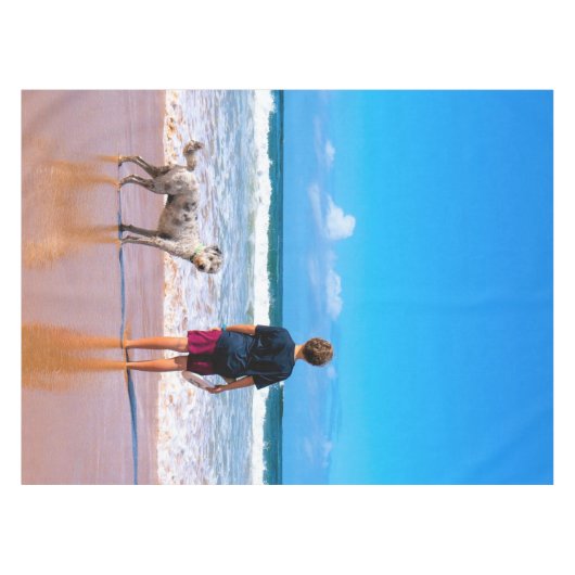 Aangepaste foto maak je eigen ontwerp - Ik hou van Tafelkleed (Voorkant (Horizontaal))