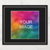 Aangepaste foto Maak je eigen sjabloon Zwart Bier Etiket (Enkel label)