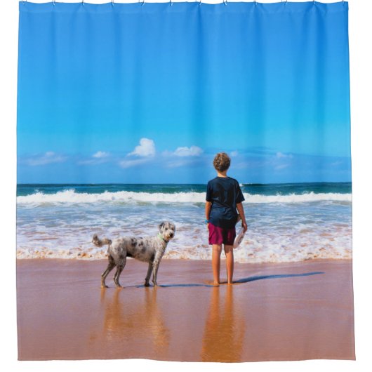 Aangepaste foto Maak uw eigen ontwerp douchegordij Douchegordijn (Voorkant)