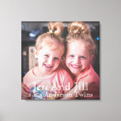 Aangepaste foto maakt het uniek met twee zussen canvas afdruk (Voorkant)