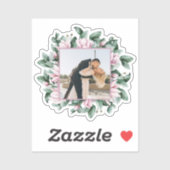 Aangepaste foto Magnolia Flower Lijst bruiloft Sticker (Vel)