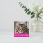 Aangepaste Foto Maine Coon Cattery Visitekaartje (Staand voorkant)