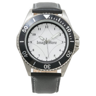 Aangepaste foto, Mannen Stainless Steel Watch Horloge