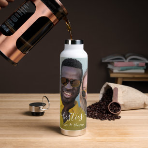 Aangepaste foto Manuscript-vrienden Besties Waterfles