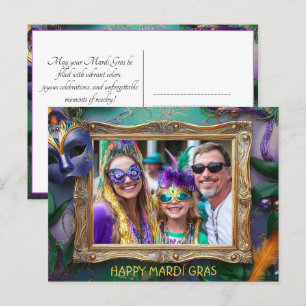 Aangepaste foto Mardi Gras Chaos Lijst Briefkaart