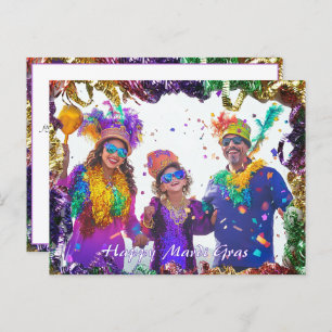 Aangepaste foto💚💜💛 Mardi Gras Herinneringen Briefkaart