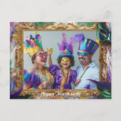 Aangepaste foto Mardi Gras Magic Briefkaart (Voorkant)