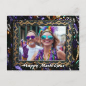 Aangepaste foto💚💜💛 Mardi Gras Magic Briefkaart (Voorkant)