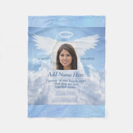 Aangepaste foto-memorial Blanket Fleece Deken (Voorkant)