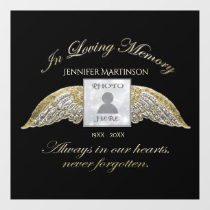 Aangepaste foto-Memorial in Loving Memory Raamsticker