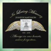 Aangepaste foto-Memorial in Loving Memory Raamsticker (Vel 3)