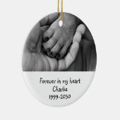 Aangepaste foto Memorial Keepomwille Pet Dog Keramisch Ornament (Rechts)