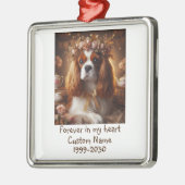 Aangepaste foto Memorial Keepomwille Pet Dog Metalen Ornament (Links)