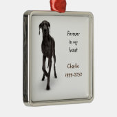 Aangepaste foto Memorial Keepomwille Pet Dog Metalen Ornament (Rechts)