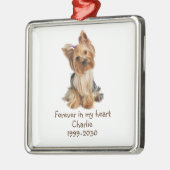 Aangepaste foto Memorial Keepomwille Pet Dog Metalen Ornament (Links)