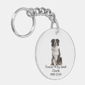 Aangepaste foto Memorial Keepomwille Pet Dog Sleut Sleutelhanger (Voorkant Links)
