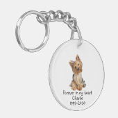 Aangepaste foto Memorial Keepomwille Pet Dog Sleut Sleutelhanger (Voorkant Links)