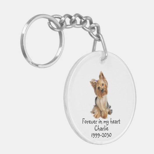 Aangepaste foto Memorial Keepomwille Pet Dog Sleut Sleutelhanger (Voorkant Links)