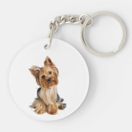 Aangepaste foto Memorial Keepomwille Pet Dog Sleut Sleutelhanger (Achterkant)