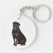 Aangepaste foto Memorial Keepomwille Pet Dog Sleut Sleutelhanger (Achterkant)