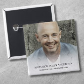 Aangepaste foto Memorial of begrafenis Vierkante Button 5,1 Cm