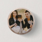 Aangepaste Foto Memorial Tribute Button - Personal (Voorkant)