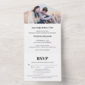 Aangepaste Foto Menu Keuze Repetitie Diner All In One Uitnodiging (Binnen)