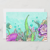 Aangepaste foto Mermaid 1e verjaardag Uitnodiging (Achterkant)