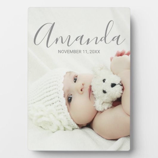 Aangepaste foto met aangepaste naam en tekst fotoplaat (voorkant)