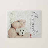 Aangepaste foto met aangepaste naam en tekst legpuzzel (Horizontaal)