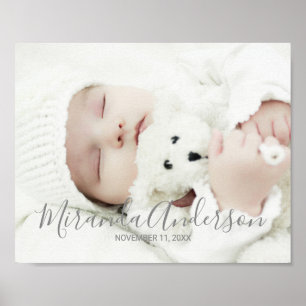 Aangepaste foto met aangepaste naam en tekst poster