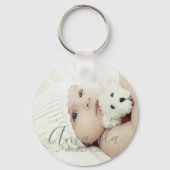 Aangepaste foto met aangepaste naam en tekst sleutelhanger (Voorkant)