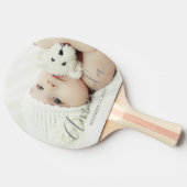 Aangepaste foto met aangepaste naam en tekst tafeltennisbatje (Zijkant)