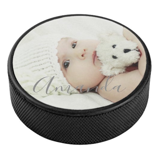 Aangepaste foto met aangepaste naam hockey puck (3/4)