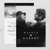 Aangepaste foto met Abstract  stijlvol huwelijk Kaart (Voorkant / Achterkant)