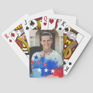 Aangepaste foto met Amerikaanse vlag Pokerkaarten