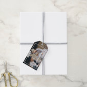 Aangepaste foto met familienaam cadeaulabel (Met Touw)