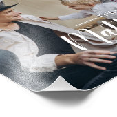 Aangepaste foto met familienaam en oprichtingsjaar foto afdruk (Hoek)