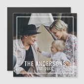 Aangepaste foto met familienaam en vastgesteld jaa (Voorkant / Achterkant)