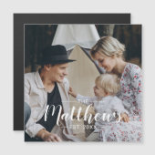 Aangepaste foto met familienaam en vastgesteld jaa (Voorkant / Achterkant)