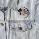 Aangepaste foto met familienaam en vastgesteld jaa ronde button 5,7 cm (In situ)