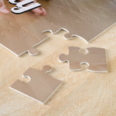 Aangepaste foto met gepersonaliseerde tekst uniek legpuzzel (Zijkant)