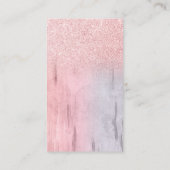 Aangepaste foto met glitz Sparkle Pink Hartelijk d Informatiekaartje (Achterkant)