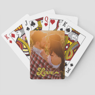 Aangepaste foto met Gold Love Pokerkaarten
