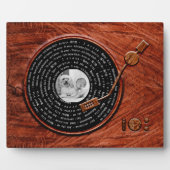 Aangepaste foto met liefdesbericht Rustisch hout F Fotoplaat (Voorkant)