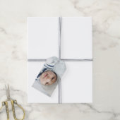 Aangepaste foto met monogram en naam cadeaulabel (Met Touw)