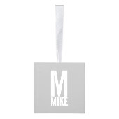 Aangepaste foto met monogram en naam ornament (Rechts)